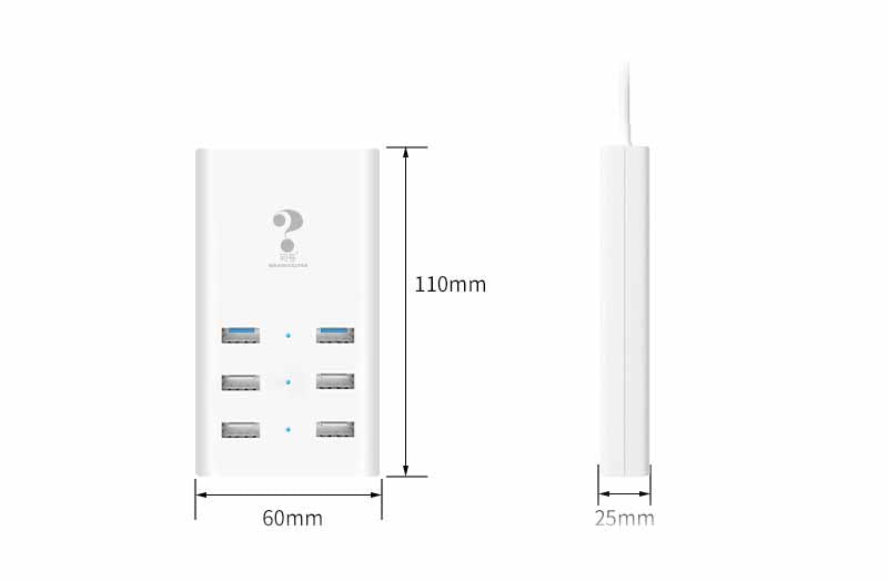 Simple And Smart Multi-port USB Charger