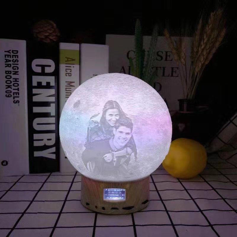 Bluetooth Portable Speaker Lamp LED Moon Lamp