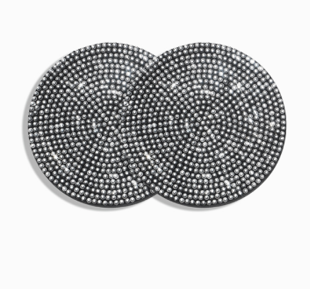 Bling Car Coasters For Cup Holder 2 Pack Universal Anti Slip Silicone Cup Holder Insert Crystal Rhinestone Car Interior Accessories