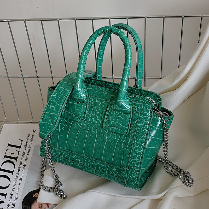 Mini Chain Crocodile Pattern Women's Shoulder Bags 2022 Fashion PU Leather Brand Deginer Crossbody Bag Female Handbag Totes