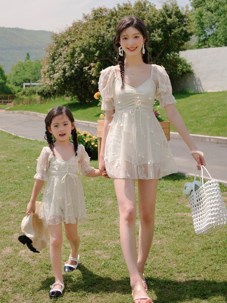 Cute Parent-child Swimsuit Mother-daughter One-piece Skirt