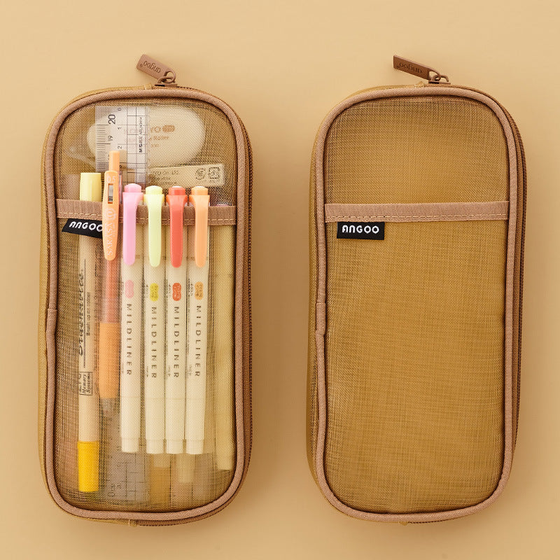 Exam Transparent Solid Color Stationery Storage Bag