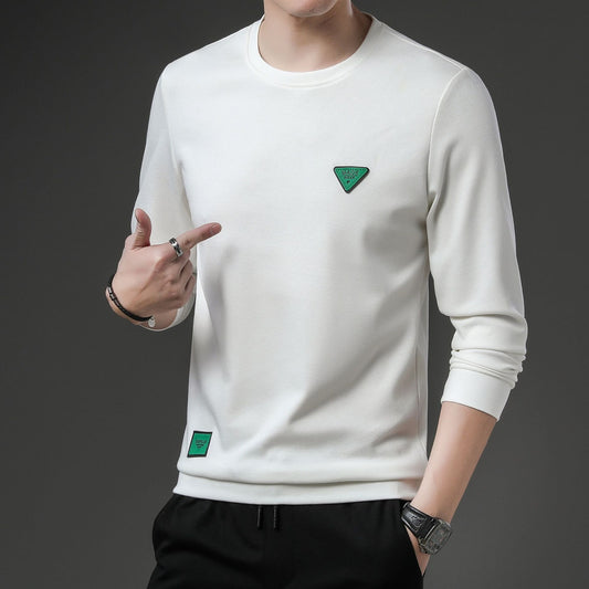 Trendy Men's Solid Color Sweatshirt