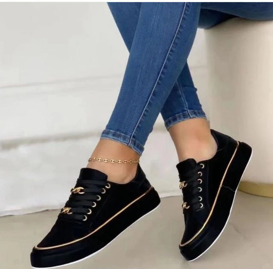 Women's Platform Chain Sports Style Low-top Shoes