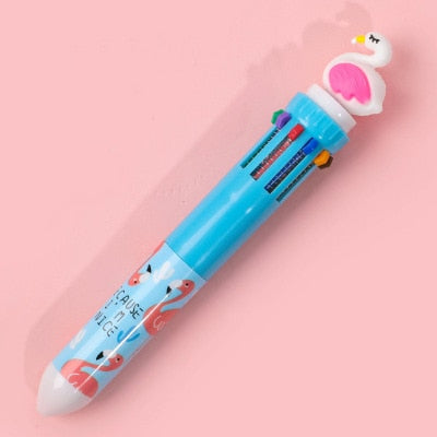 Girly Heart Cartoon Multicolor Press Ballpoint Pen