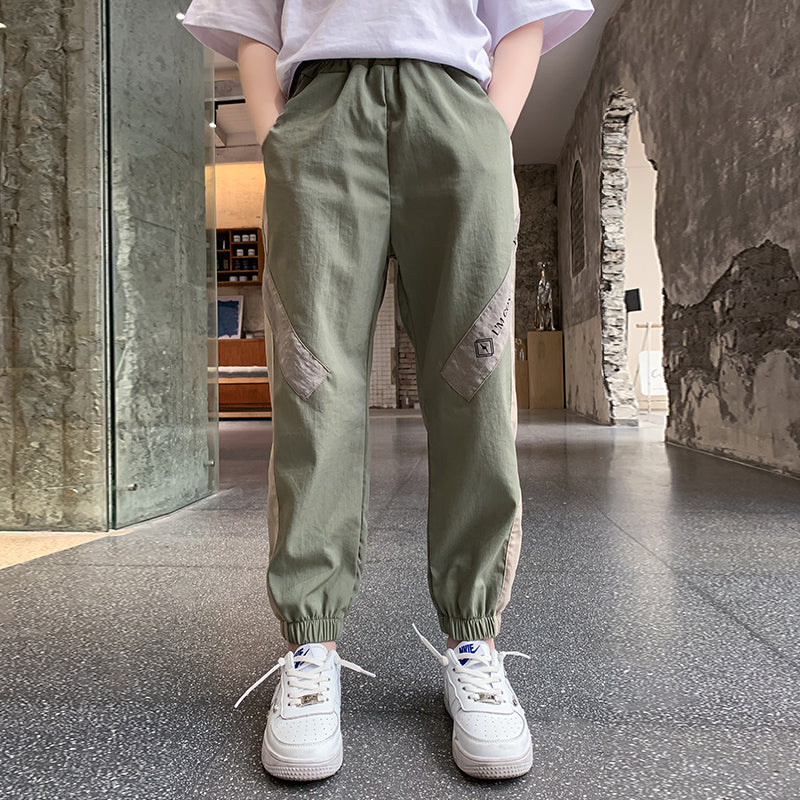 Lightweight Knitted Side Panel Casual Pants