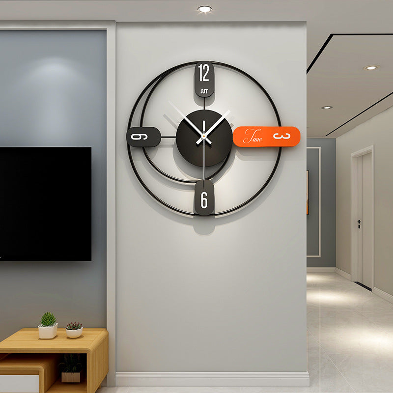 Wall Clock Simple Fashion Art Light Luxury Clock Living Room Creative