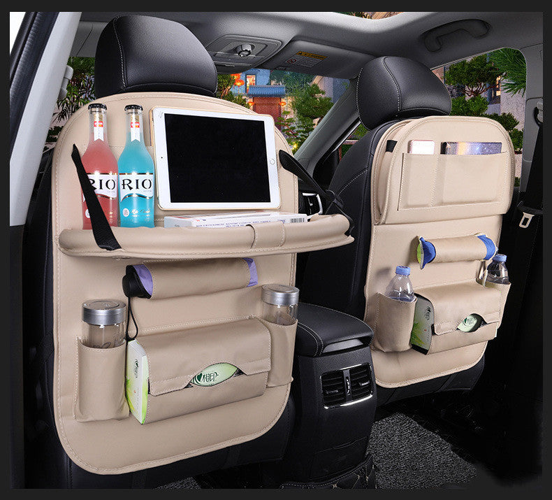 Leather Car Seat Back Hanging Bag Car Storage Bag