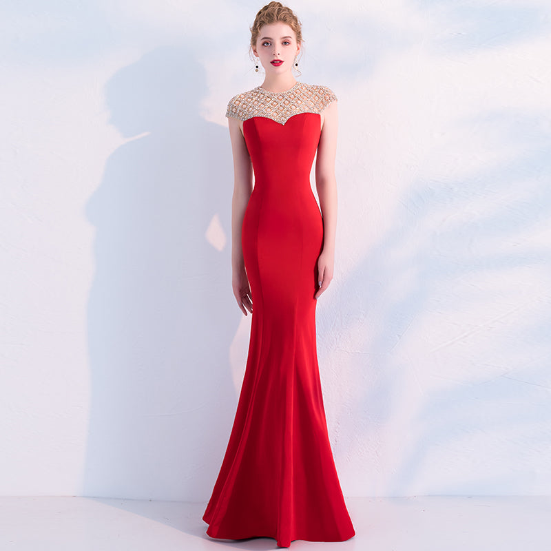 Fishtail Long Banquet Elegant Evening Dress