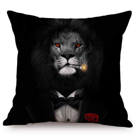 Explosive 3D Animal Wolf Series Car Pillowcase