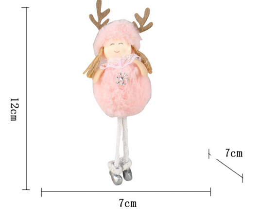 Long Legged Plush Angel Doll Christmas Tree Pendant