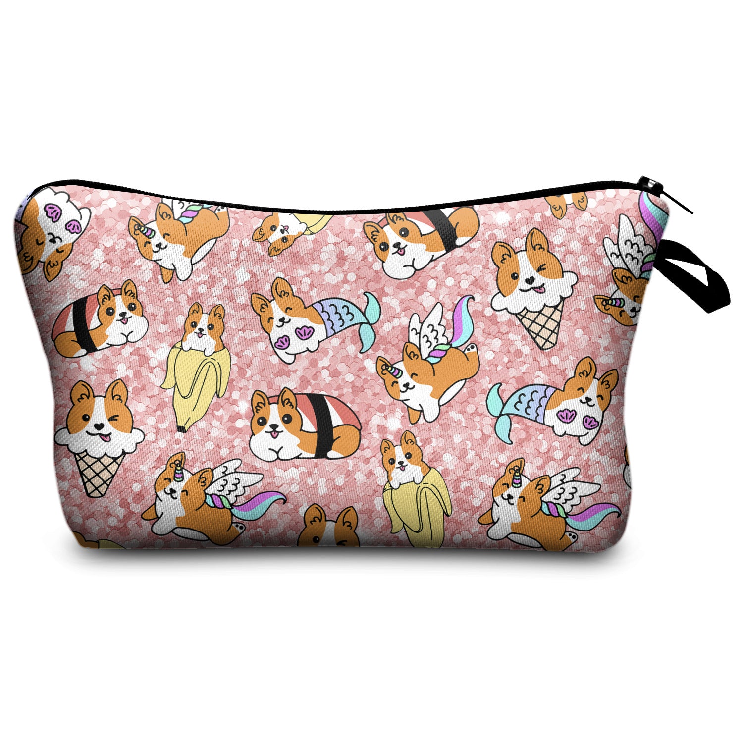 Digital Printing Corgi Storage Cosmetic Bag