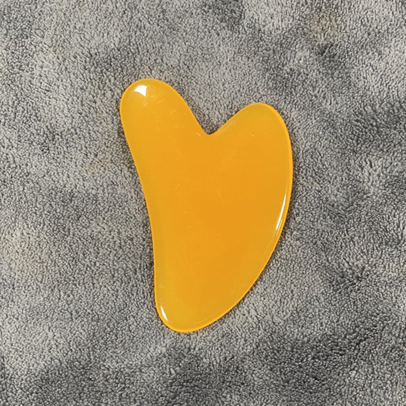 Resin Beeswax Heart-shaped Gu Sha Facial Scraping Sheet For