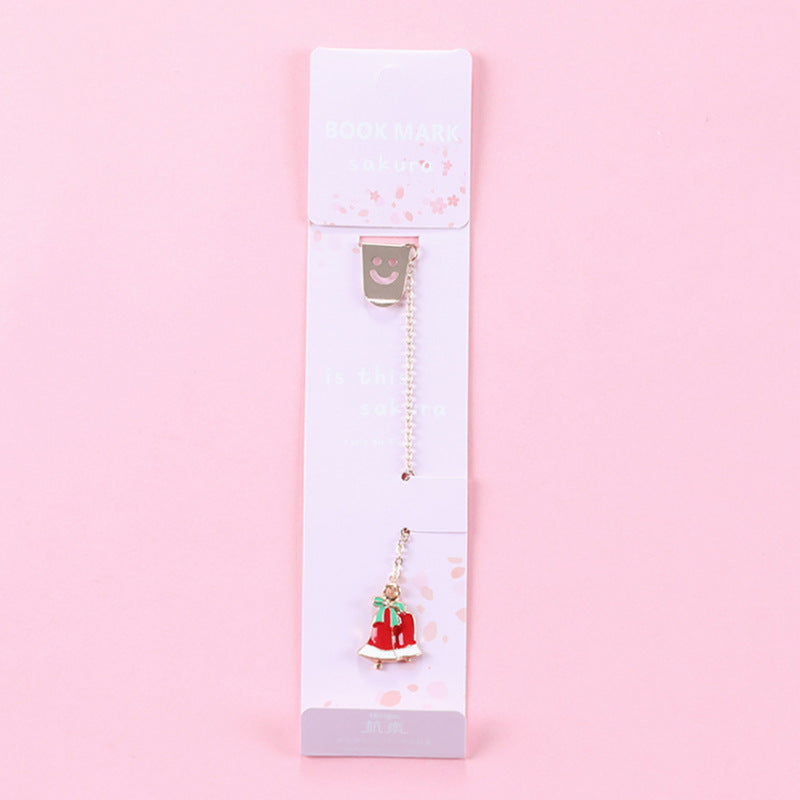 Creative Cute Christmas Style Pendant Bookmark