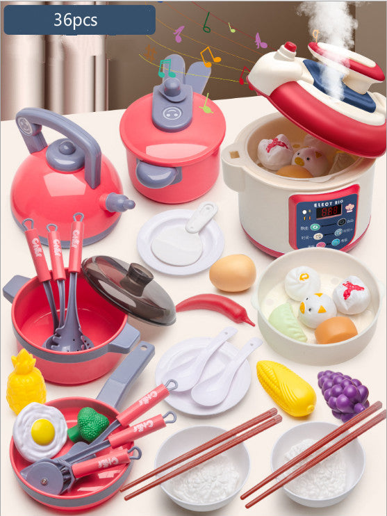 Children's Play House Simulation Small Kitchen Rice Cooker Toy Set