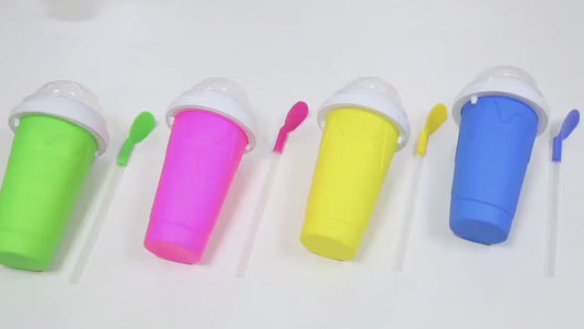 Quick-frozen Slushy Cup Smoothie Cup Ice Cream Maker Kitchen Durable Squeeze Quick Cooling Cup Milkshake Bottle