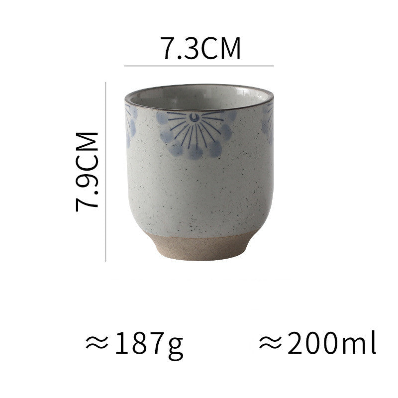 Japanese-style Ceramic Hand-colored Striped Water Cup