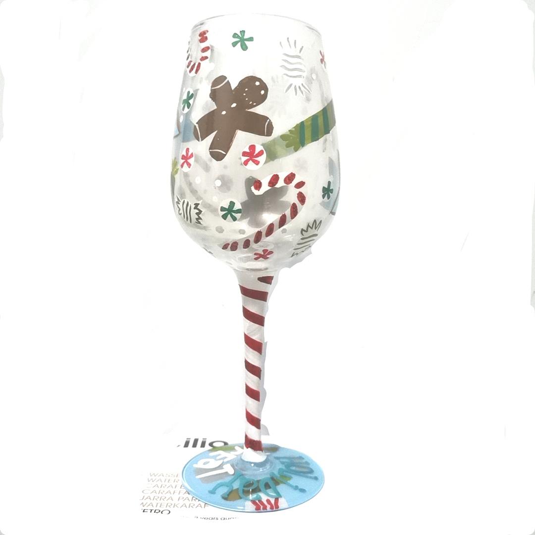 Hand-painted Crystal Wine Glasses Goblets For A Christmas