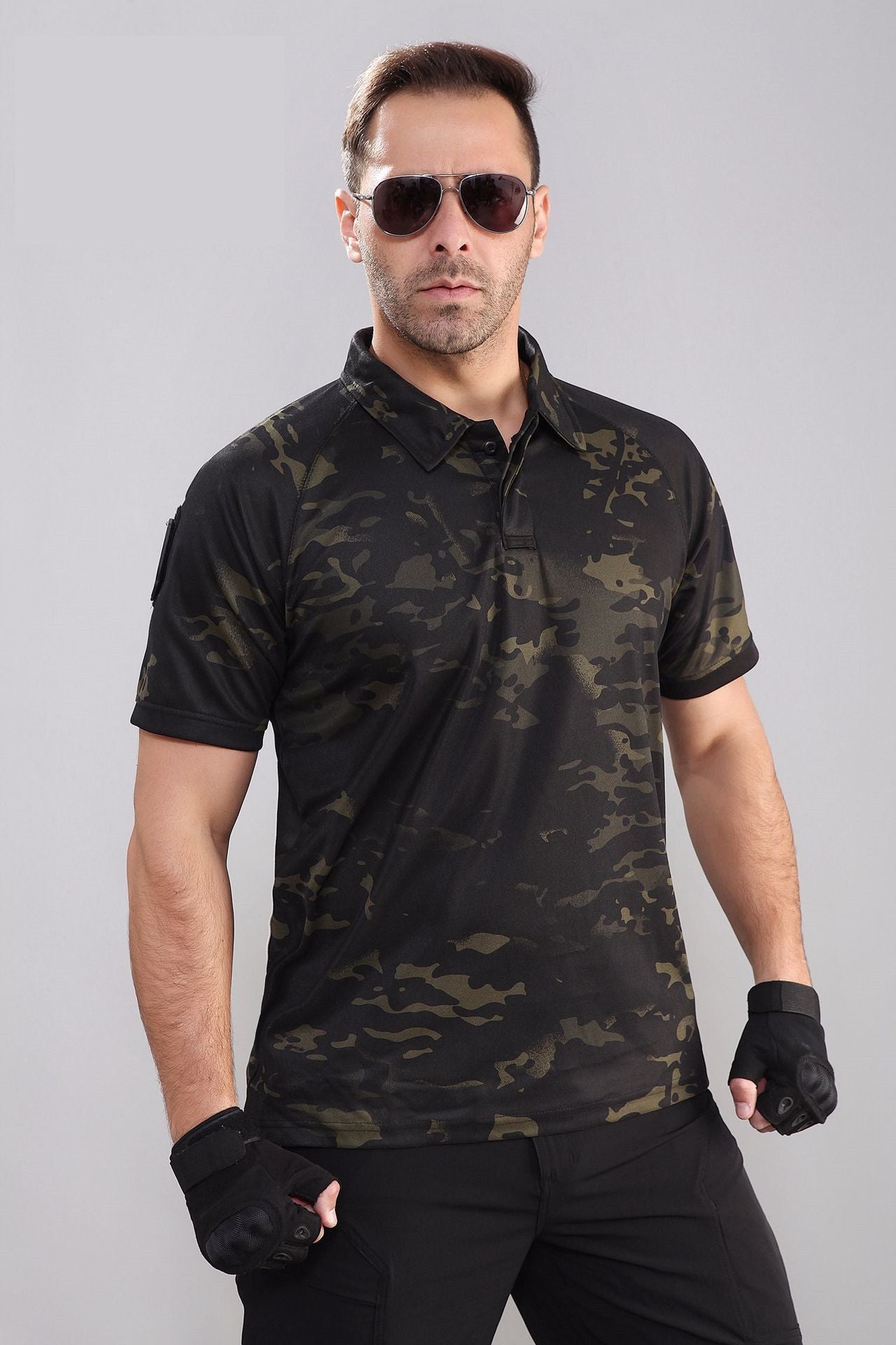 Outdoor Men's Tactical Camouflage Short-sleeved T-shirt