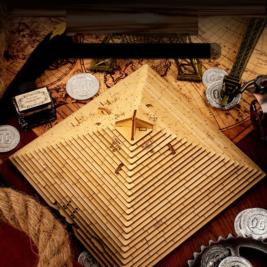 Pyramid Decryption Wooden Box New Puzzle