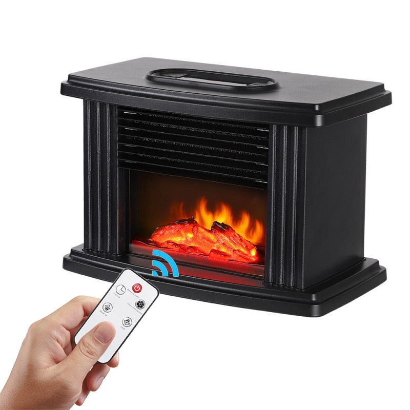 European Style Electric Fireplace Heater LED Flame Effect Stove 1000W With Remote Control