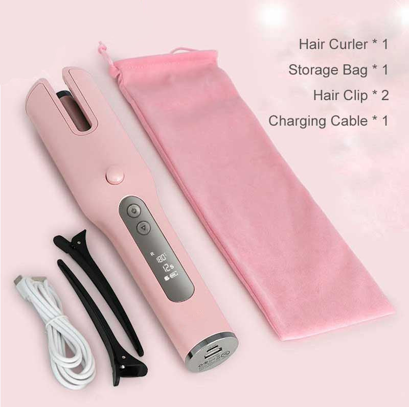 Wireless Automatic Curler USB LCD Screen Ceramic Heating Anti-perm Curler