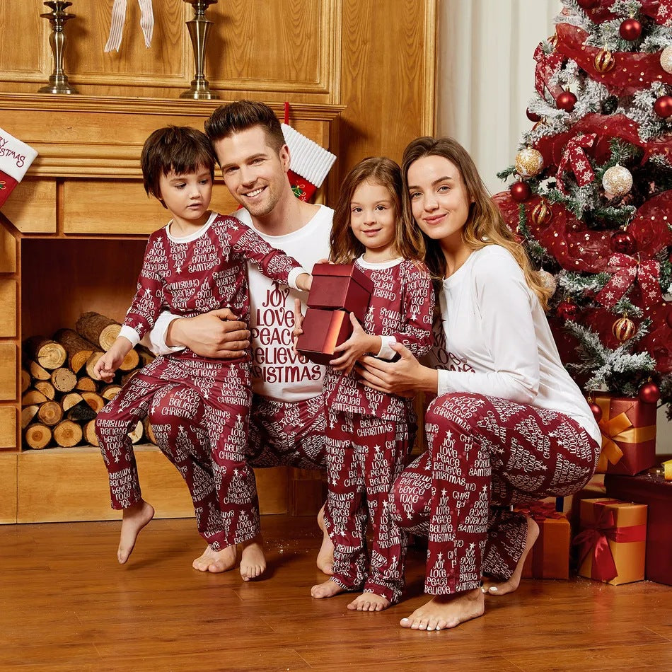 Women's Christmas Parent-child Set Printed Homewear Pajamas Two-piece Set