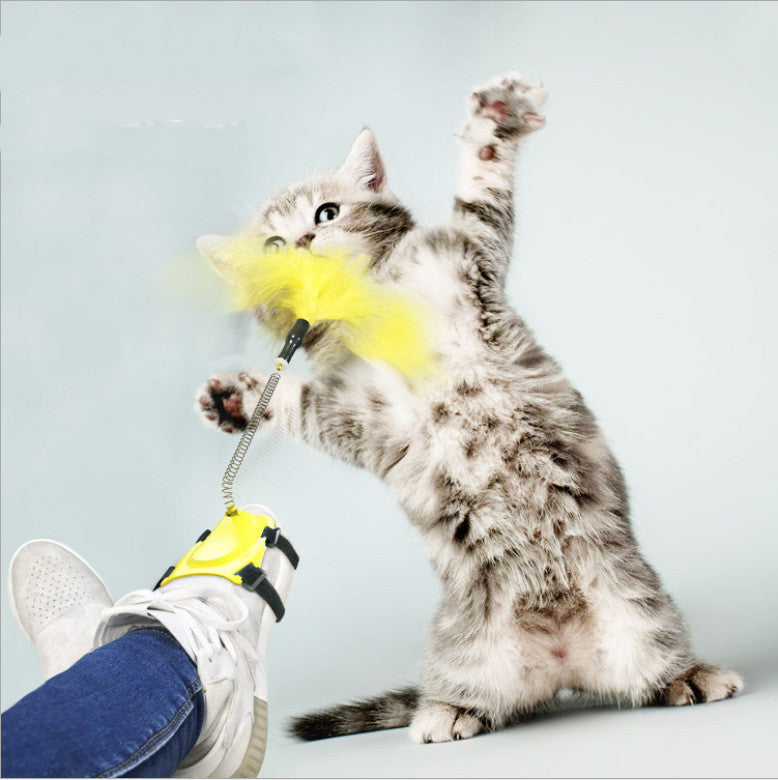 Cat Supplies Toy Spring Funny Stick Feather