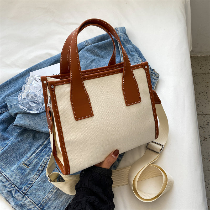 Small Canvas Korean Style Tote For Women Casual Ladies Handbags 2022 New Luxury Simple Shoulder Side Bag Shopper Crossbody Bags