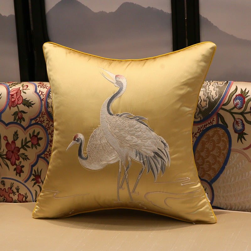 Crane Cushion Pillow Cushion Cover Without Core Waist Pillow Bed Head