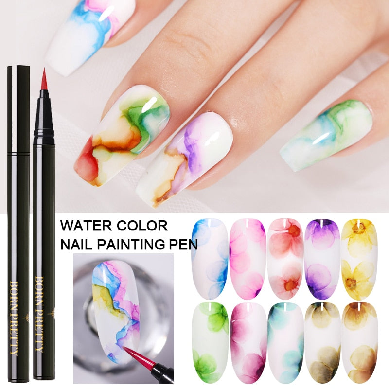 Nail ink pen blending liquid