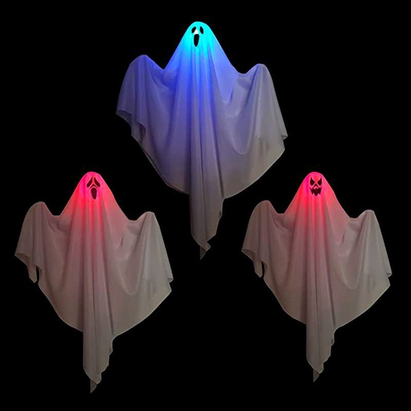 New Halloween White Ghost Pendant Three-color Fade