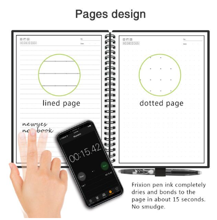 Rewritable paper notebook