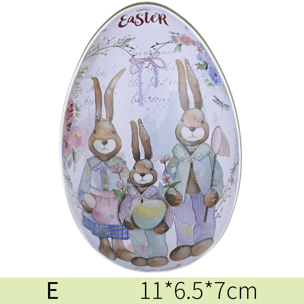 New Easter Decorative Tinplate Egg Creative Tin Box