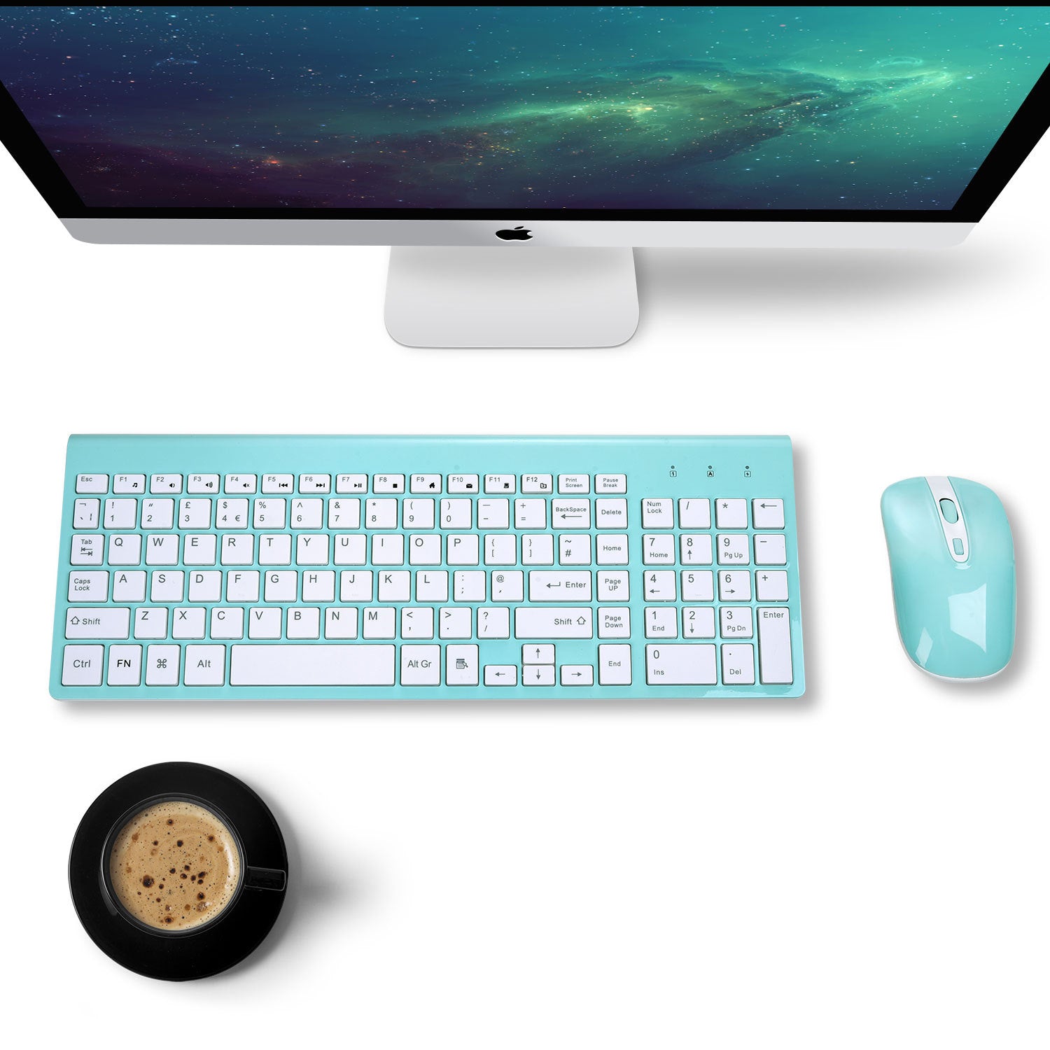 fashion wireless keyboard mouse set 2.4G thin desktop laptop accessories