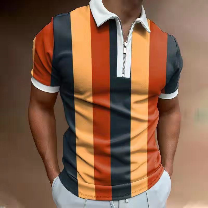 Men's POLO Shirt Printed Short Sleeve T-Shirt Top