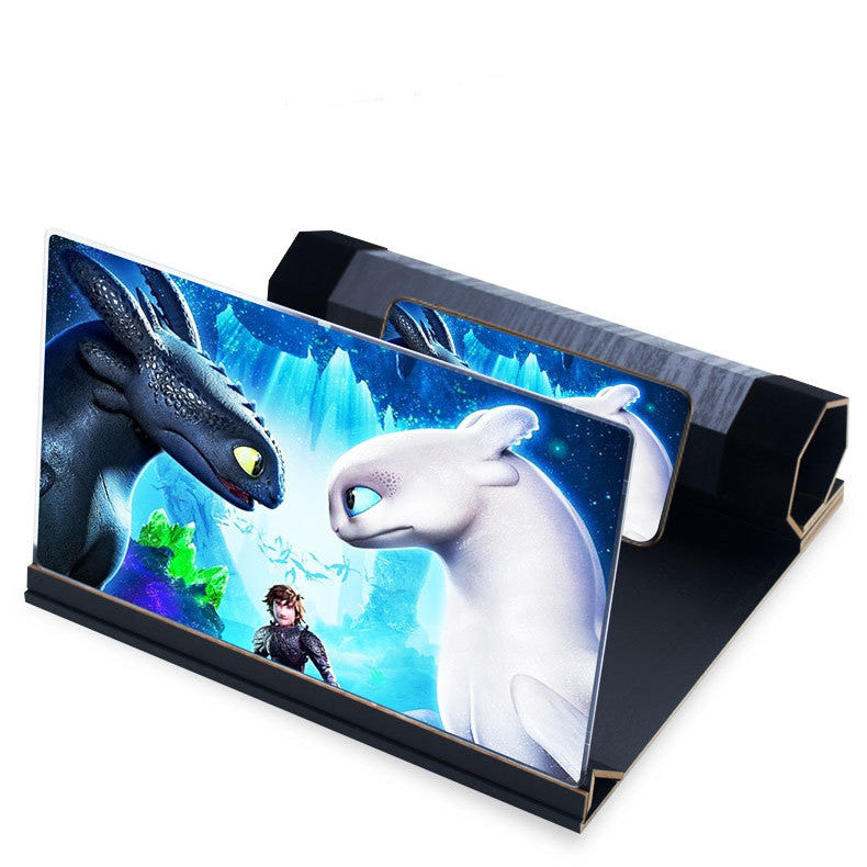 12 Inch Wood Grain Folding Mobile Phone Amplifier Stand