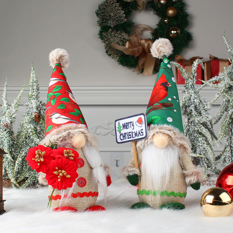 Festive Decoration Standing Faceless Hat Gnomish Doll