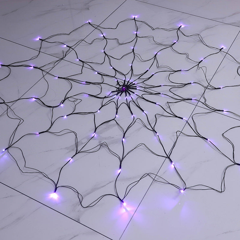 LED Spider Web Lights Halloween Decoration