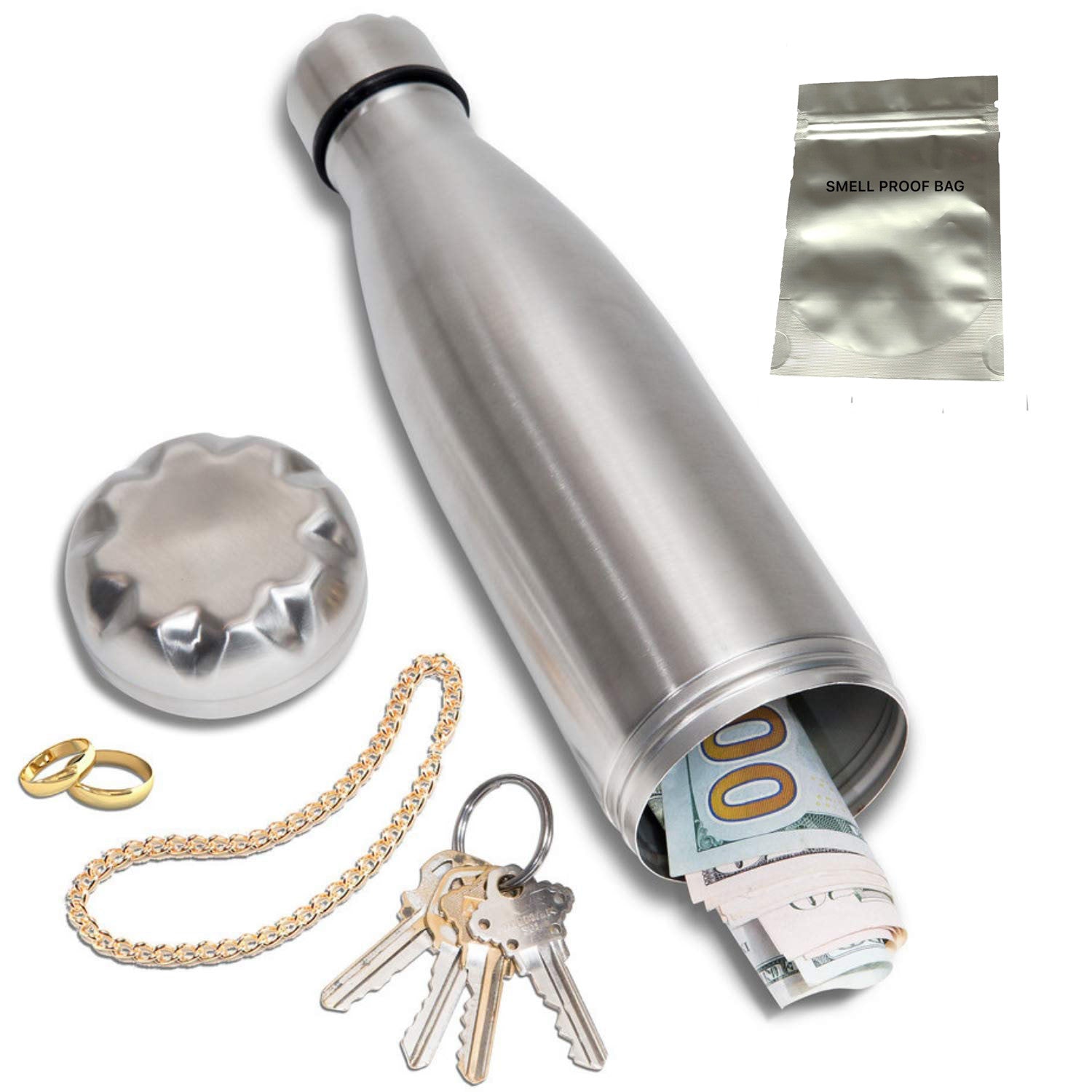 Stainless Steel Bottle Hidden Jar Outdoor Portable Storage