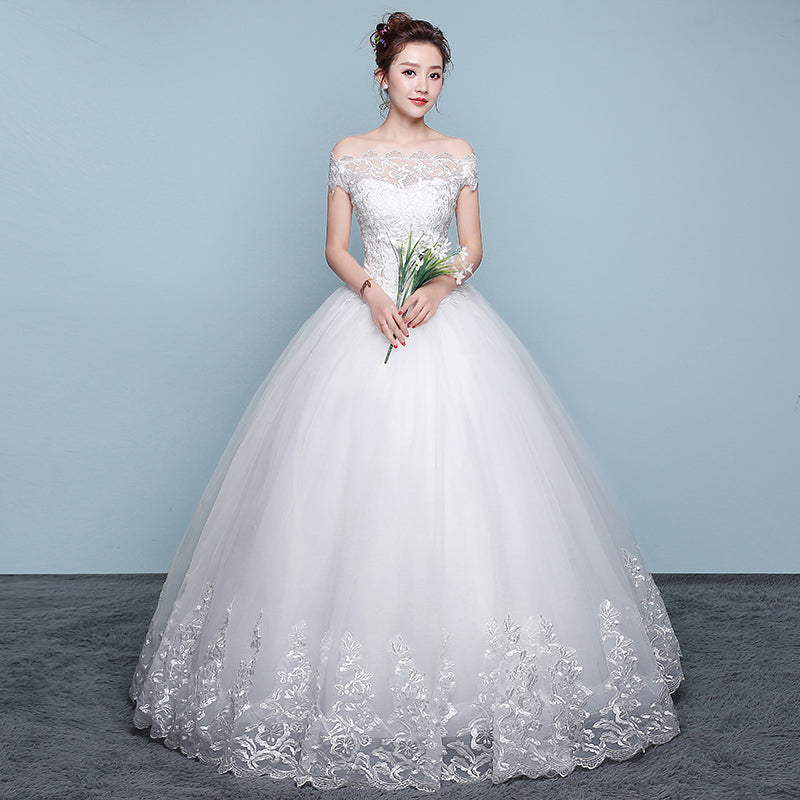 Qidi wedding dress shoulder wedding dress