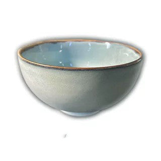 Retro And Old Stoneware Porcelain Color Glaze Relief Household Instant Noodle Bowl