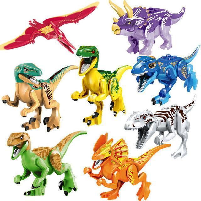 Jurassic Colorful Dinosaur Building Blocks Children's Puzzle Assembling And Inserting Boy Toys