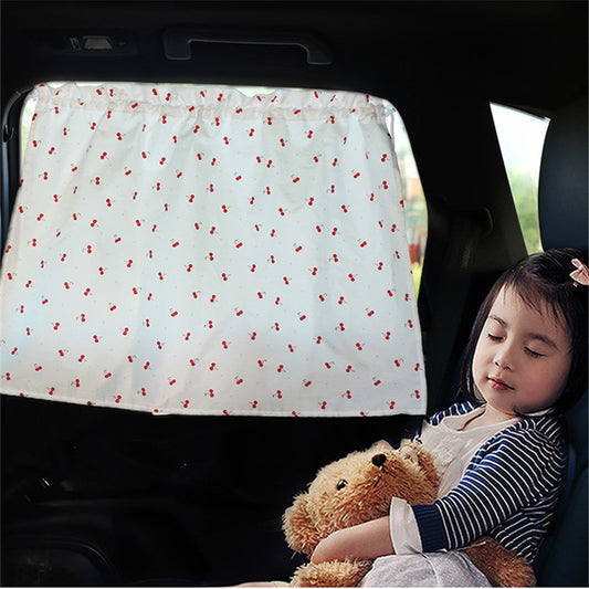 Cherry Cotton Suction Cup Car Shade Curtain