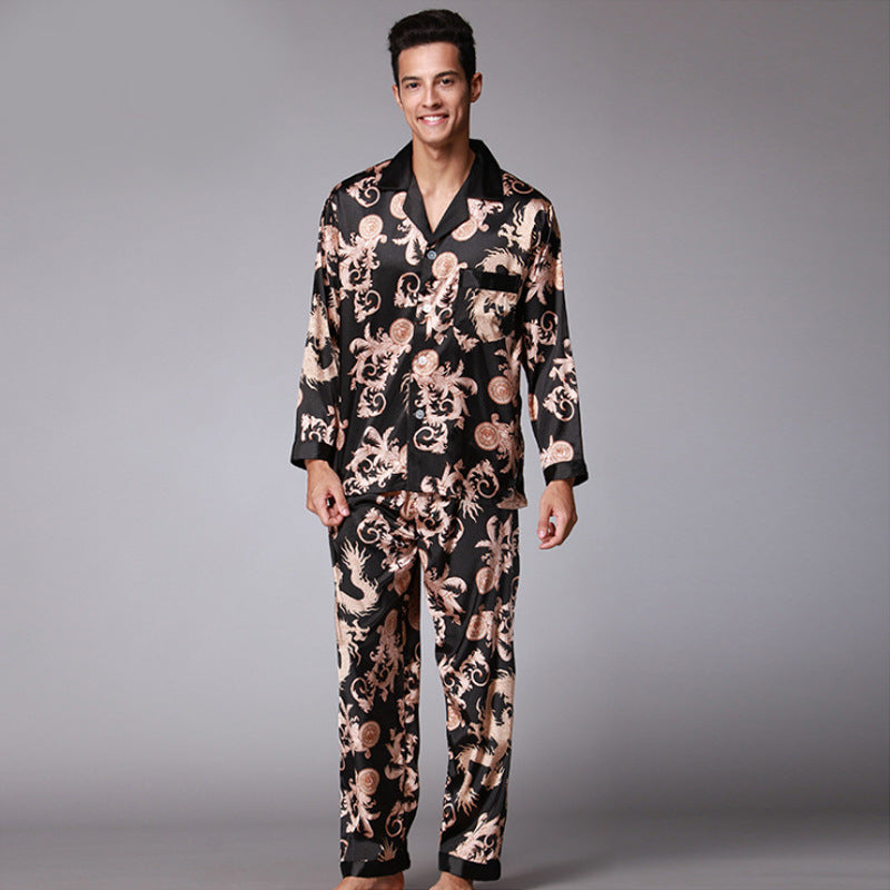 Men's Long Sleeve Pants Pajamas Set