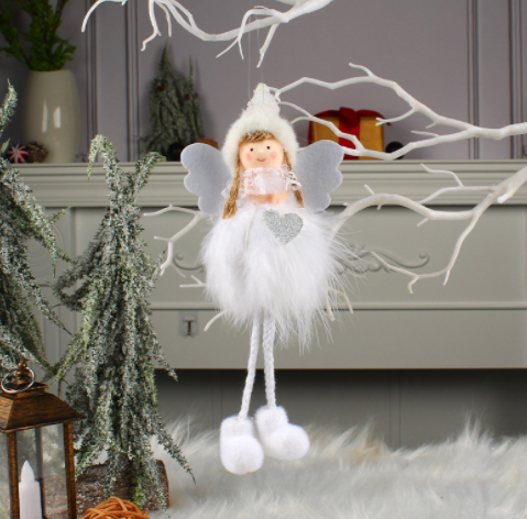 Plush Angel Girl Doll Ornament Cute Christmas Tree Decoration