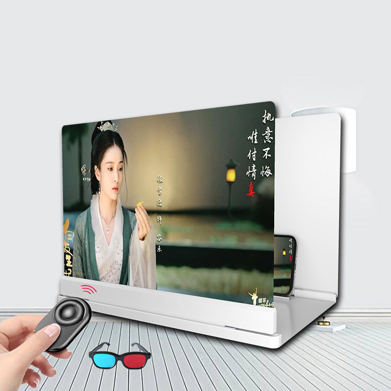 Blu-ray Ultra-clear Mobile Phone Screen Magnifier Eye Protection Lazy Bracket