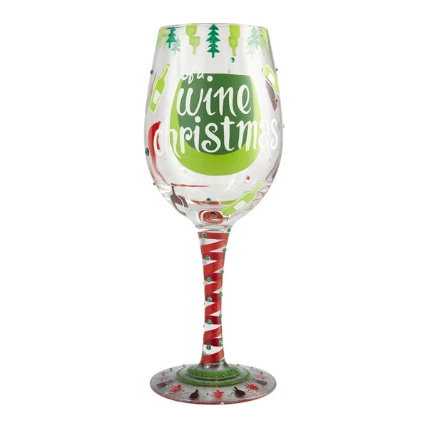 Hand-painted Crystal Wine Glasses Goblets For A Christmas