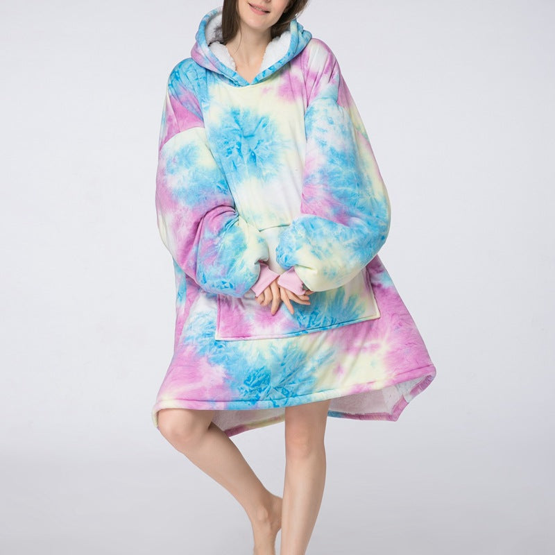 Huggle Hoodie Snuggle Wraps Wonderfully Warm Hug Hooded Blanket