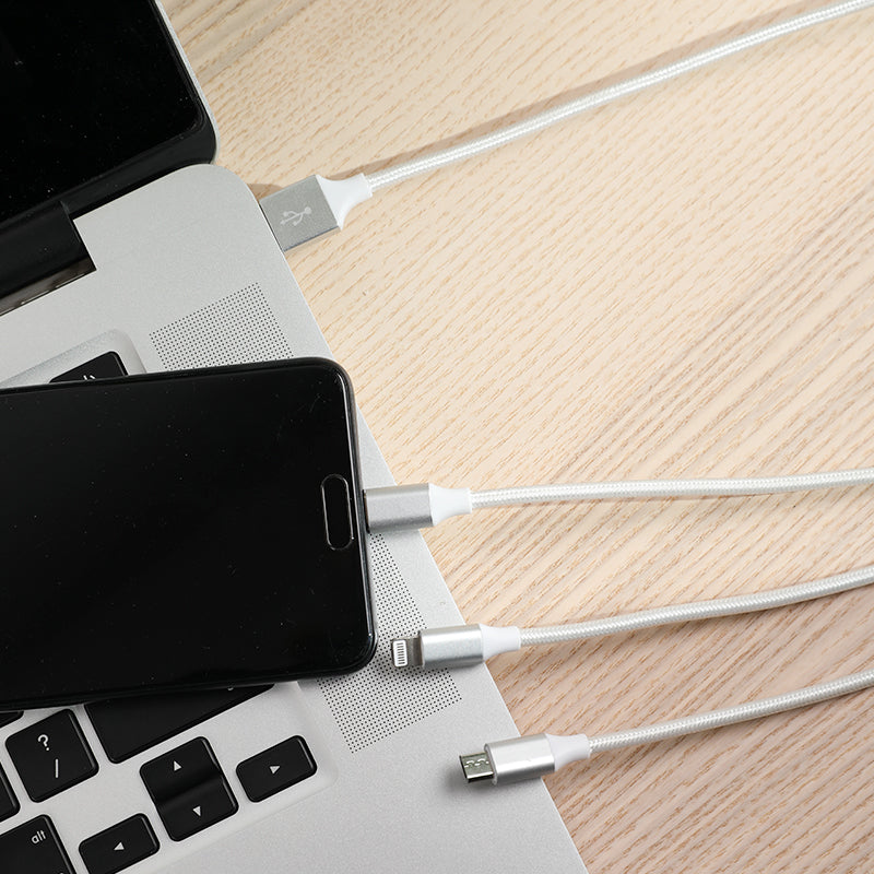 Type-C Interface Three-in-one Data Cable Lengthened 2 Meters Mobile Phone Charging